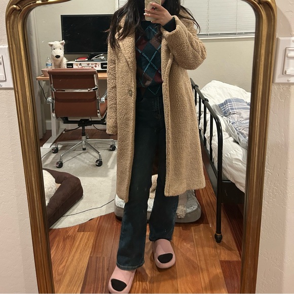 Aritzia wool and cashmere teddy coat - Picture 1 of 9